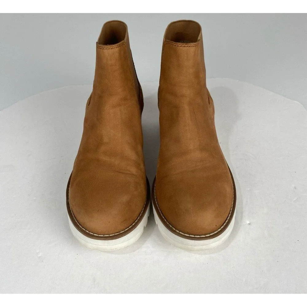 Eileen Fisher Shoes Womens Size 6.5 Brown Suede‎ Wedge Heel Booties.Platform